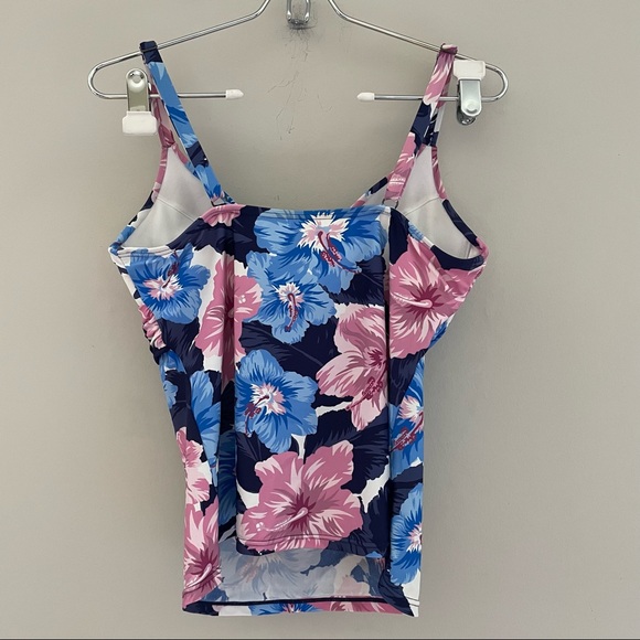Island Escape push up floral tankini top - Picture 2 of 8
